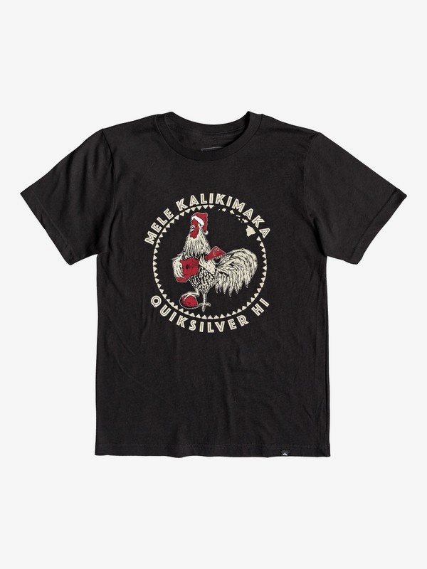 quiksilver, Boy's 8-16 Rooster Mele Kalikimaka Tee, BLACK (kvj0) 0 Boy's 8-16 Rooster Mele Kalikimaka Tee Black AQBZT03479 Quiksilver