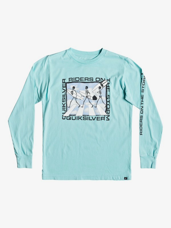 quiksilver, Boy's 8-16 Stormy Rider Long Sleeve Tee, AQUA SPLASH (bzg0) 0 Boy's 8-16 Stormy Rider Long Sleeve Tee Blue AQBZT03528 Quiksilver