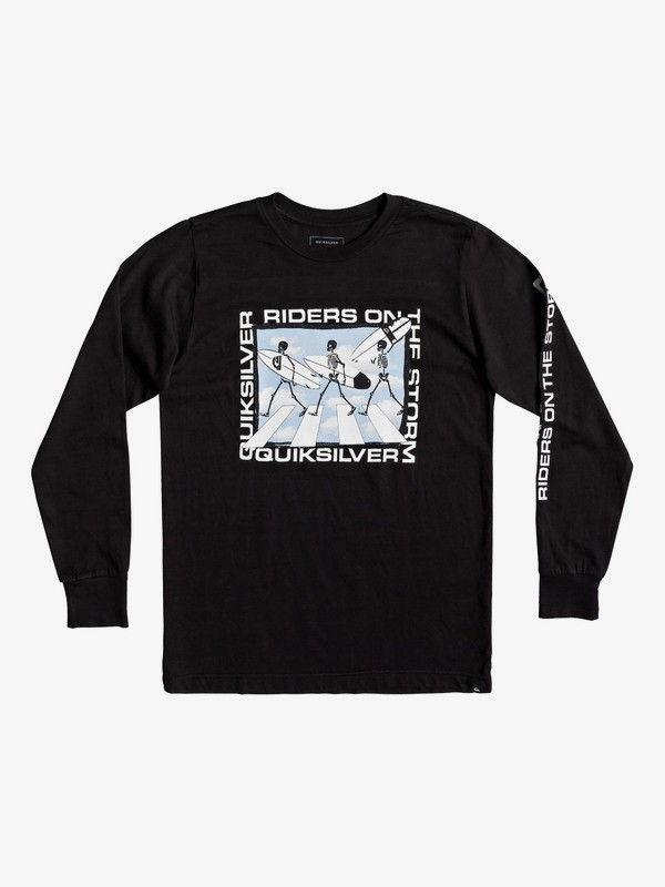 quiksilver, Boy's 8-16 Stormy Rider Long Sleeve Tee, BLACK (kvj0) 0 Boy's 8-16 Stormy Rider Long Sleeve Tee Black AQBZT03528 Quiksilver