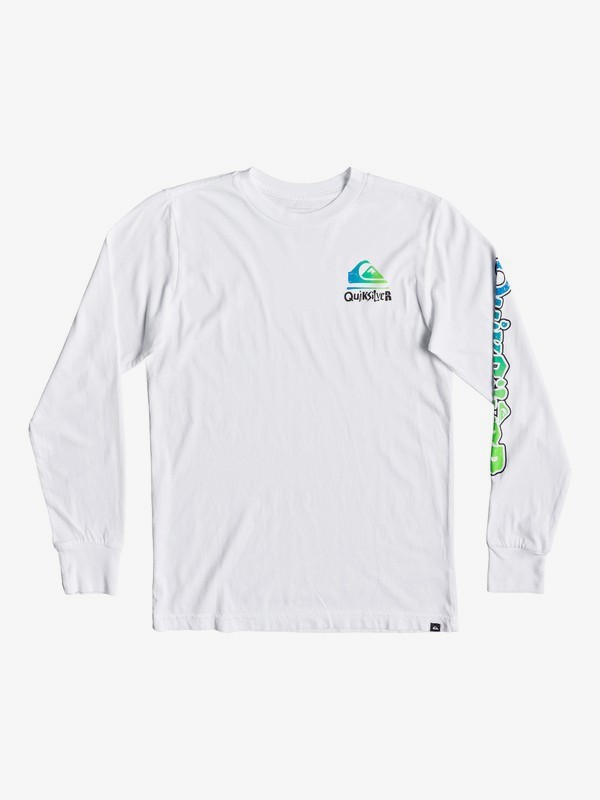 quiksilver, Boy's 8-16 Rebel Yell Long Sleeve Tee, WHITE (wbb0) 0 Boy's 8-16 Rebel Yell Long Sleeve Tee White AQBZT03529 Quiksilver