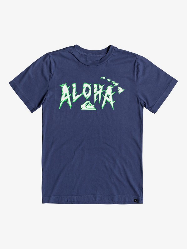quiksilver, Boy's 8-16 Slasher Tee, MEDIEVAL BLUE (bte0) 0 Boy's 8-16 Slasher Tee Blue AQBZT03530 Quiksilver