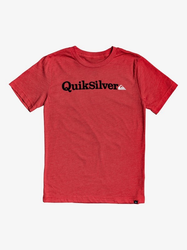 quiksilver, Boy's 8-16 Fraction Of Mind Tee, HIBISCUS HEATHER (rmzh) 0 Boy's 8-16 Fraction Of Mind Tee Red AQBZT03565 Quiksilver