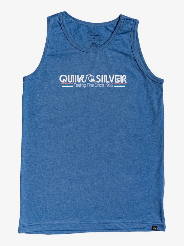 quiksilver, Burning Power Tank, BIJOU BLUE HEATHER (bngh) 0 Burning Power Tank Blue AQBZT03575 Quiksilver