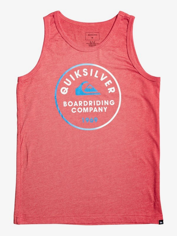 quiksilver, Boy's 8-16 Rainbow Circle Tank, HIBISCUS HEATHER (rmzh) 0 Boy's 8-16 Rainbow Circle Tank Red AQBZT03576 Quiksilver