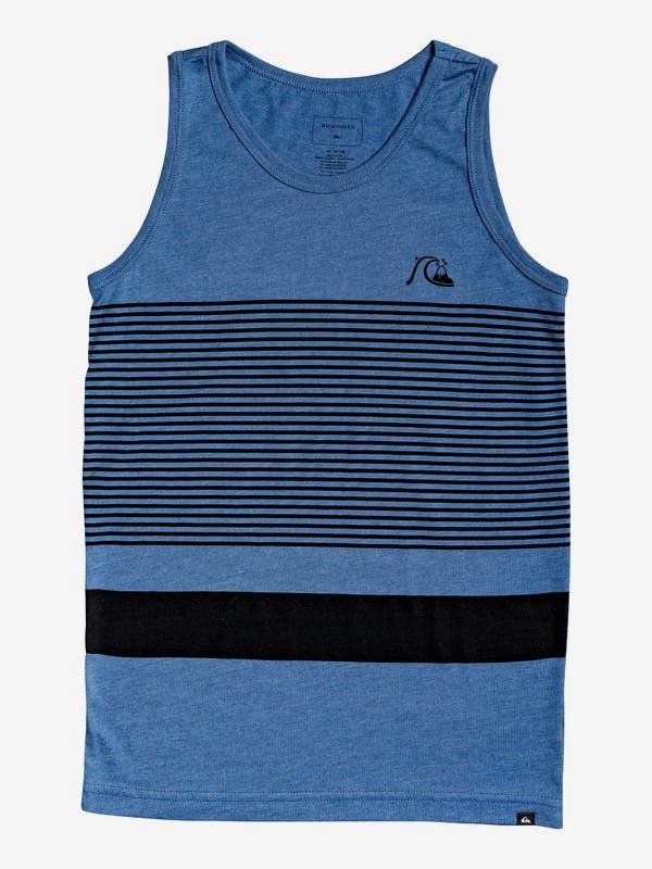 quiksilver, Boy's 8-16 Down Under Tank, BIJOU BLUE HEATHER (bngh) 0 Boy's 8-16 Down Under Tank Blue AQBZT03577 Quiksilver