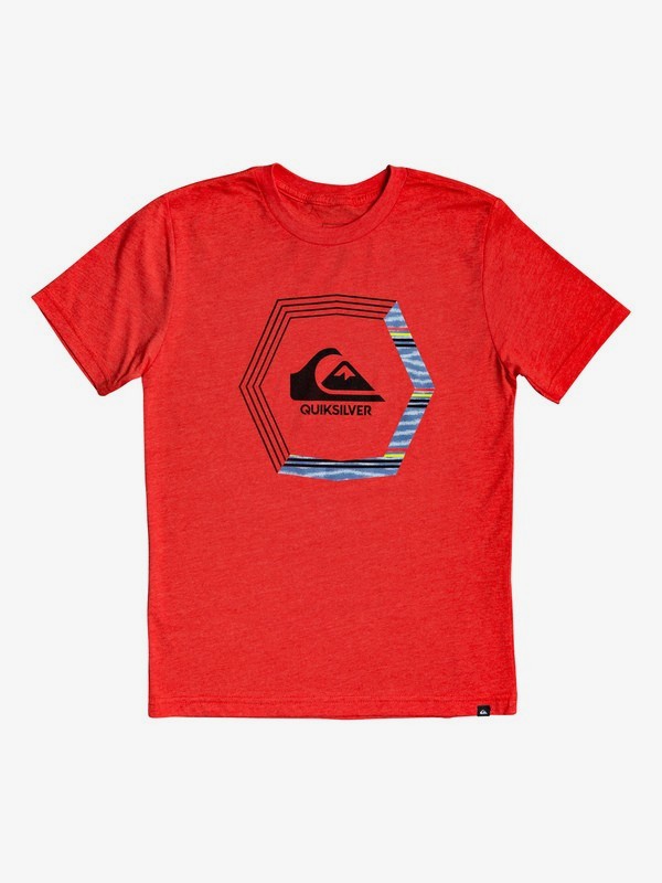 quiksilver, Boy's 8-16 Blade Dreams Tee, HIBISCUS HEATHER (rmzh) 0 Boy's 8-16 Blade Dreams Tee Red AQBZT03603 Quiksilver
