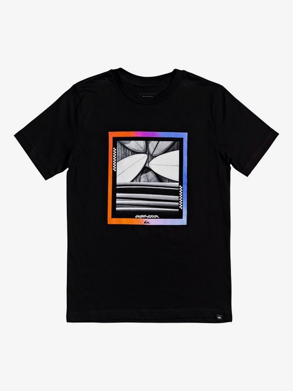 quiksilver, Tail Fin - T-Shirt for Boys 8-16, BLACK (kvj0) 0 Tail Fin - T-Shirt for Boys 8-16 Negro AQBZT03613 Quiksilver