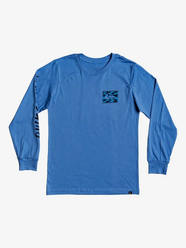 quiksilver, Boy's 8-16 Enlighted Tunnel Long Sleeve Tee, QUIET HARBOR (blm0) 0 Boy's 8-16 Enlighted Tunnel Long Sleeve Tee Blue AQBZT03619 Quiksilver