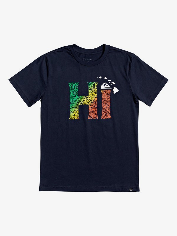 quiksilver, Boy's 8-16 HI As Iwa Tee, NAVY BLAZER (byj0) 0 Boy's 8-16 HI As Iwa Tee Blue AQBZT03701 Quiksilver