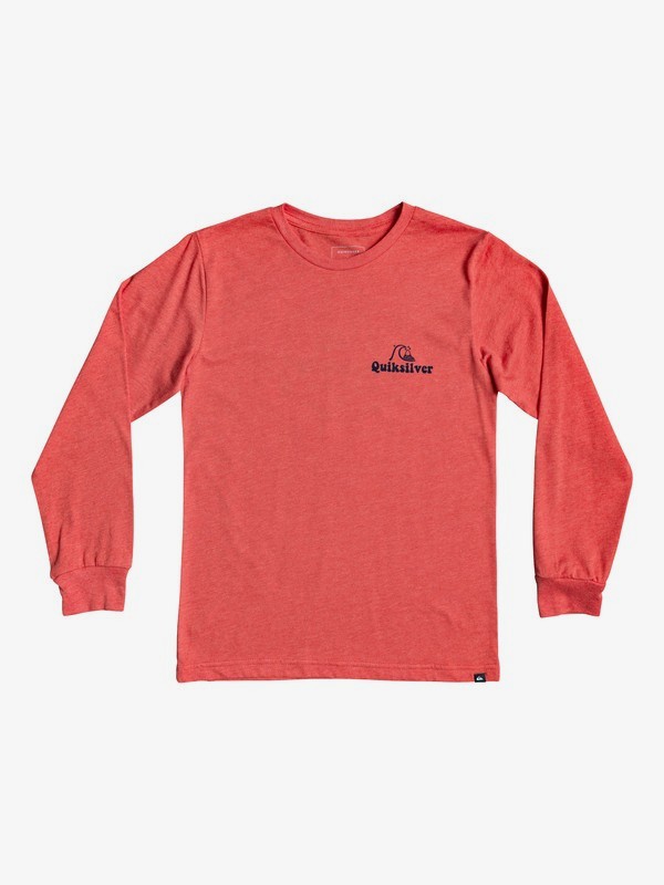 quiksilver, Boy's 8-16 Quik Lotus Long Sleeve Tee, HIBISCUS HEATHER (rmzh) 0 Boy's 8-16 Quik Lotus Long Sleeve Tee Red AQBZT03704 Quiksilver