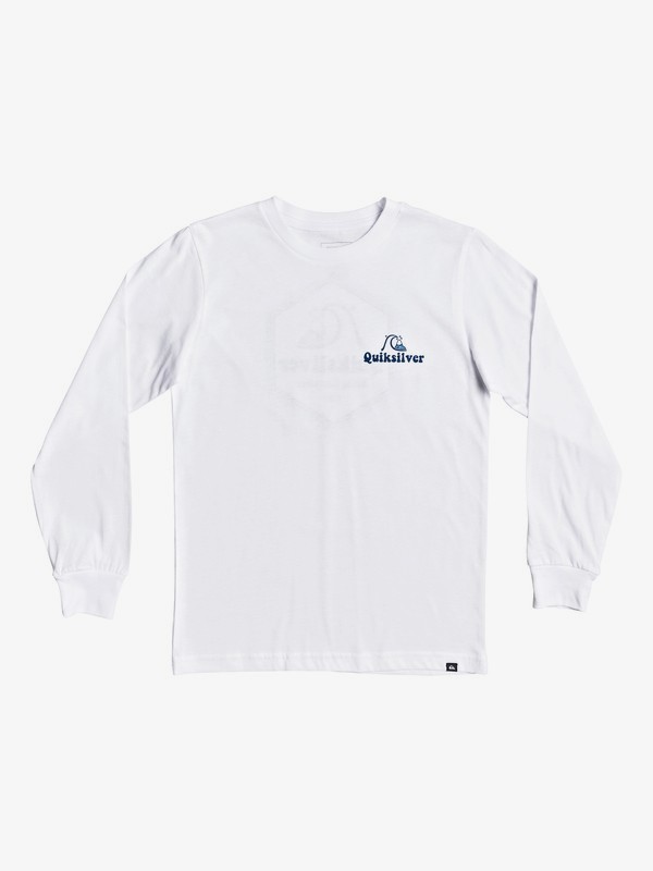 quiksilver, Boy's 8-16 Quik Lotus Long Sleeve Tee, WHITE (wbb0) 0 Boy's 8-16 Quik Lotus Long Sleeve Tee White AQBZT03704 Quiksilver