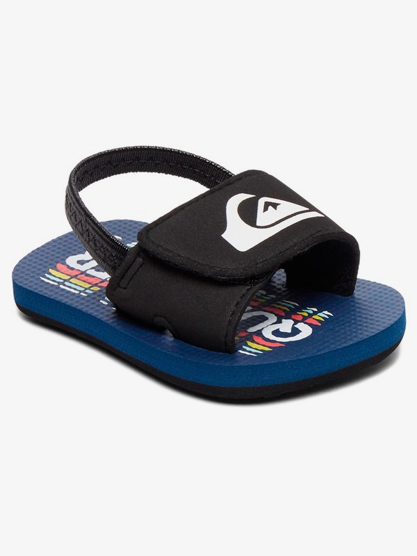 quiksilver, Baby Molokai Layback SlipOn Sandals, BLACK/BLUE/BLACK (xkbk) 0 Baby Molokai Layback SlipOn Sandals Black AQIL100007 Quiksilver