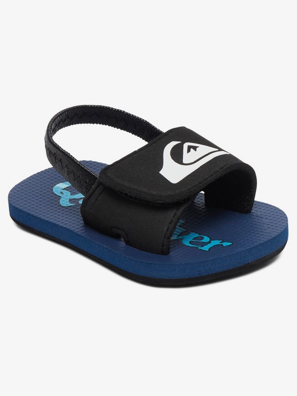 quiksilver, Baby Molokai Layback SlipOn Sandals, BLACK/GREY/BLUE (xksb) 0 Baby Molokai Layback SlipOn Sandals Black AQIL100007 Quiksilver