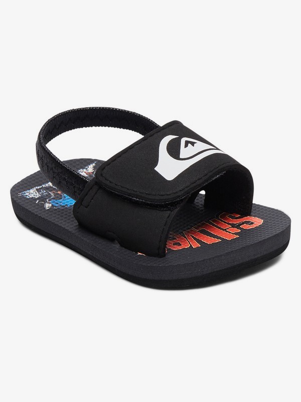 quiksilver, Baby Molokai Layback SlipOn Sandals, BLACK/GREY/RED (xksr) 0 Baby Molokai Layback SlipOn Sandals Black AQIL100007 Quiksilver