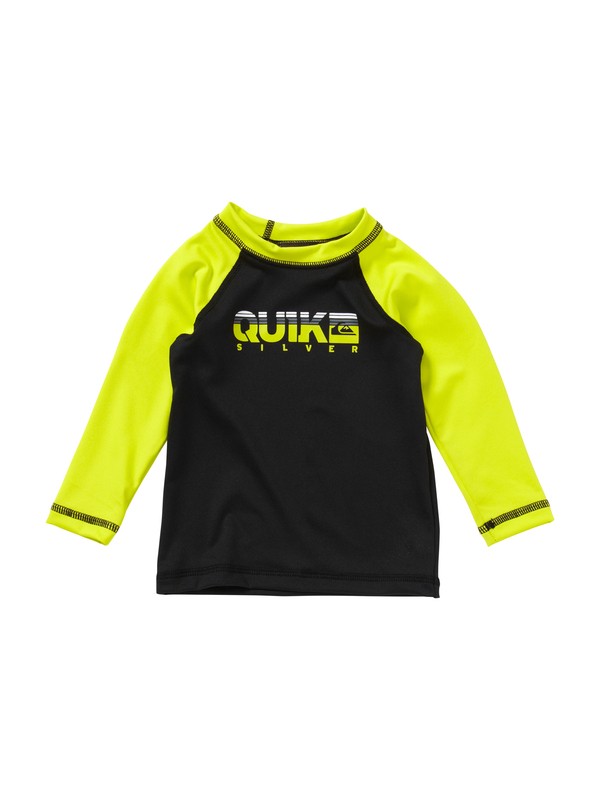 quiksilver, Baby Extra Extra LS Rashguard, GRAPHITE/GREEN (xkkg) 0 Baby Extra Extra LS Rashguard AQIWR00005 Quiksilver