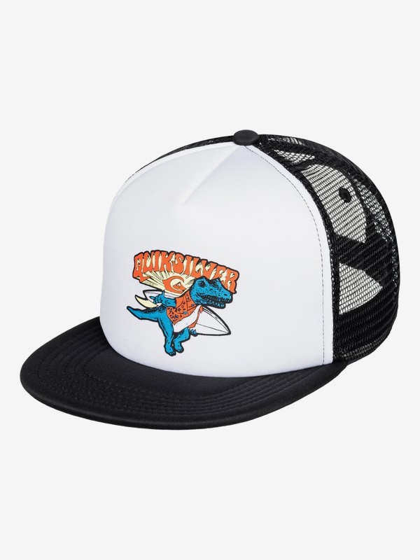 quiksilver, Grim Grom Trucker Cap, WHITE (wbb0) 0 Grim Grom Trucker Cap White AQKHA03253 Quiksilver
