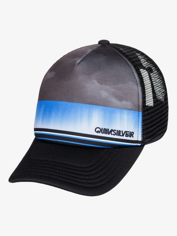 quiksilver, Boy's 2-7 Slab Dripper Trucker Hat, BLACK (kvj0) 0 Boy's 2-7 Slab Dripper Trucker Hat Black AQKHA03276 Quiksilver