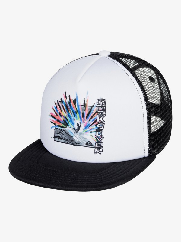 quiksilver, Boy's 2-7 Snags Trucker Hat, WHITE (wbb0) 0 Boy's 2-7 Snags Trucker Hat White AQKHA03279 Quiksilver