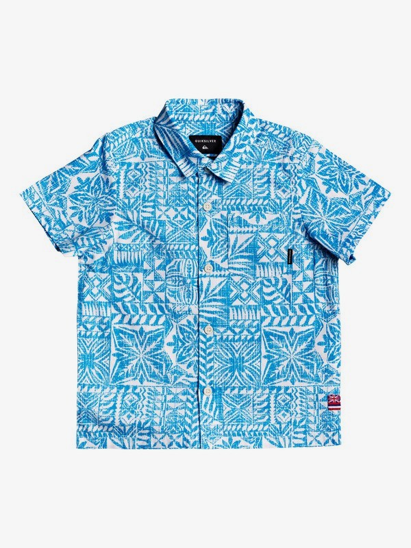 quiksilver, HI Hyper Printed Short Sleeve Shirt, HIHYPERWHITE (wbb1) 0 HI Hyper Printed Short Sleeve Shirt White AQKWT03040 Quiksilver