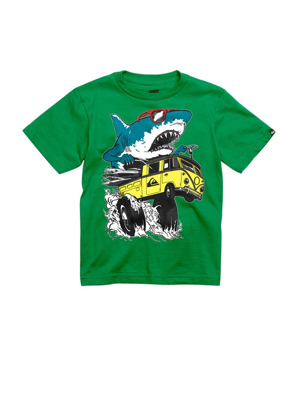 quiksilver, Boys 2-7 Shark Attack T-Shirt, SHAMROCK (grj0) 0 Boys 2-7 Shark Attack T-Shirt AQKZT00230 Quiksilver