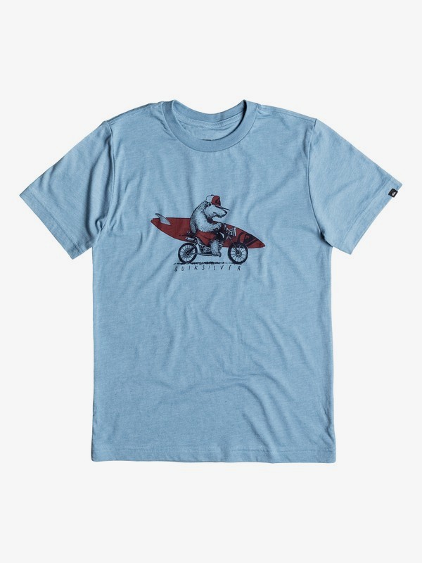 quiksilver, Boy's 2-7 Bear On Da Way Tee, NIAGARA HEATHER (bkth) 0 Boy's 2-7 Bear On Da Way Tee AQKZT03191 Quiksilver
