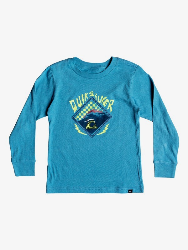 quiksilver, Boy's 2-7 Hb Check Long Sleeve Tee, CENDRE BLUE (bll0) 0 Boy's 2-7 Hb Check Long Sleeve Tee Blue AQKZT03369 Quiksilver
