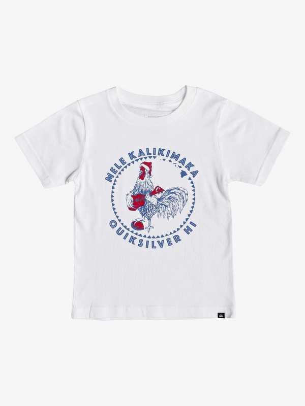 quiksilver, Boy's 2-7 Rooster Mele Kalikimaka Tee, WHITE (wbb0) 0 Boy's 2-7 Rooster Mele Kalikimaka Tee White AQKZT03408 Quiksilver