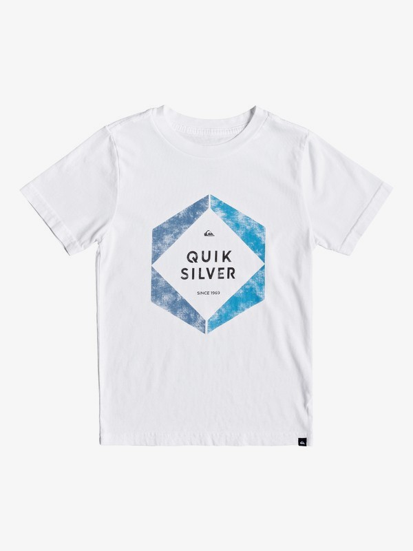 quiksilver, Boy's 2-7 Hexa Logo Tee, WHITE (wbb0) 0 Boy's 2-7 Hexa Logo Tee White AQKZT03427 Quiksilver