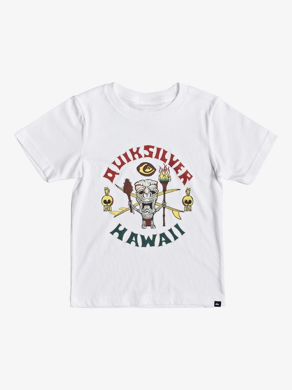 quiksilver, Boy's 2-7 Tiki Tee, WHITE (wbb0) 0 Boy's 2-7 Tiki Tee White AQKZT03442 Quiksilver