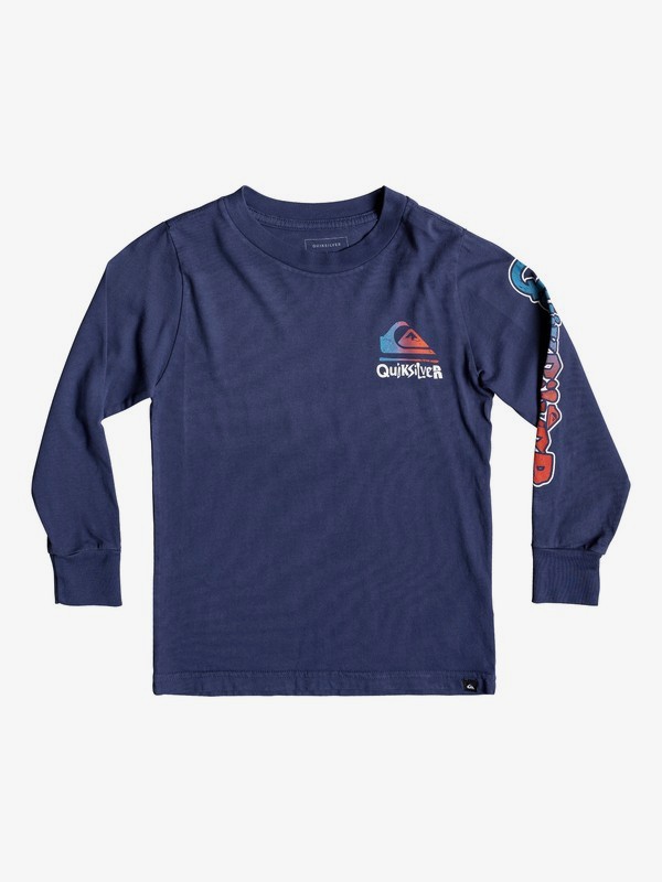 quiksilver, Boy's 2-7 Rebel Yell Long Sleeve Tee, MEDIEVAL BLUE (bte0) 0 Boy's 2-7 Rebel Yell Long Sleeve Tee Blue AQKZT03447 Quiksilver