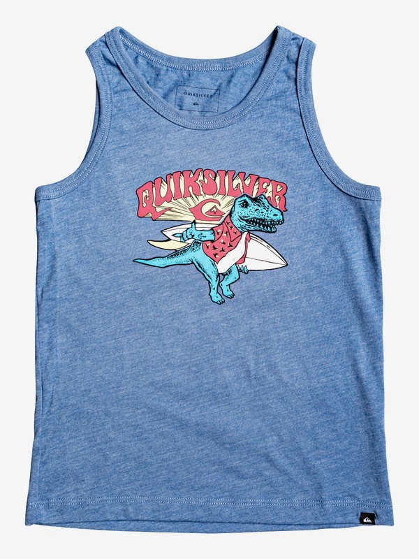 quiksilver, Boy's 2-7 Dino Surf Tank, BIJOU BLUE HEATHER (bngh) 0 Boy's 2-7 Dino Surf Tank Blue AQKZT03484 Quiksilver