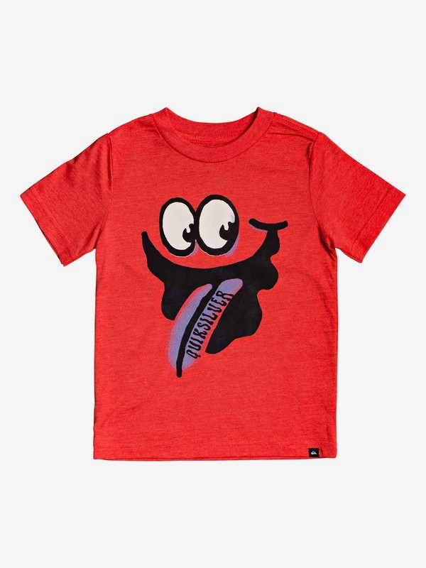 quiksilver, Boy's 2-7 Lightening Flash Tee, HIBISCUS HEATHER (rmzh) 0 Boy's 2-7 Lightening Flash Tee Red AQKZT03501 Quiksilver