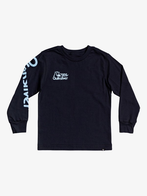 quiksilver, Boy's 2-7 Bouncing Heart Long Sleeve Tee, SKY CAPTAIN (kye0) 0 Boy's 2-7 Bouncing Heart Long Sleeve Tee Black AQKZT03508 Quiksilver