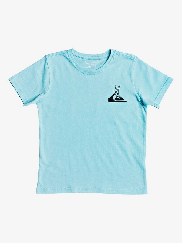 quiksilver, Boy's 2-7 Erupto Peace Tee, GULF STREAM (bzb0) 0 Boy's 2-7 Erupto Peace Tee Blue AQKZT03546 Quiksilver