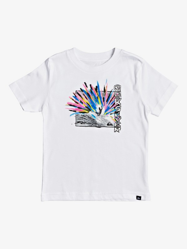 quiksilver, Boy's 2-7 Painted Splash Tee, WHITE (wbb0) 0 Boy's 2-7 Painted Splash Tee White AQKZT03550 Quiksilver