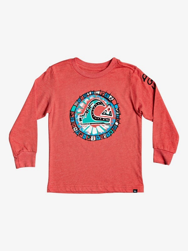 quiksilver, Boy's 2-7 Roulet Long Sleeve Tee, HIBISCUS HEATHER (rmzh) 0 Boy's 2-7 Roulet Long Sleeve Tee Red AQKZT03553 Quiksilver