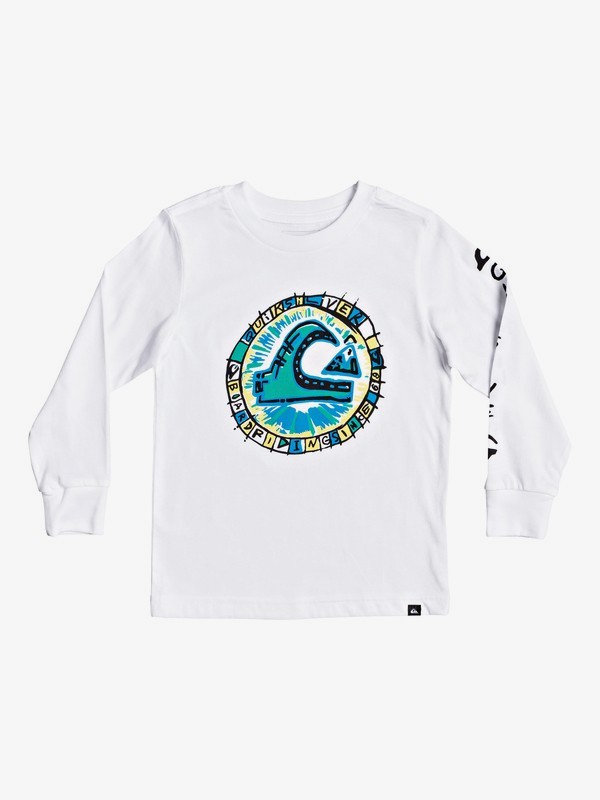 quiksilver, Boy's 2-7 Roulet Long Sleeve Tee, WHITE (wbb0) 0 Boy's 2-7 Roulet Long Sleeve Tee White AQKZT03553 Quiksilver