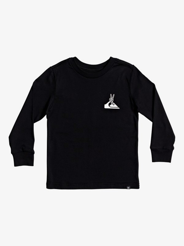 quiksilver, Boy's 2-7 Erupto Peace Long Sleeve Tee, BLACK (kvj0) 0 Boy's 2-7 Erupto Peace Long Sleeve Tee Black AQKZT03555 Quiksilver