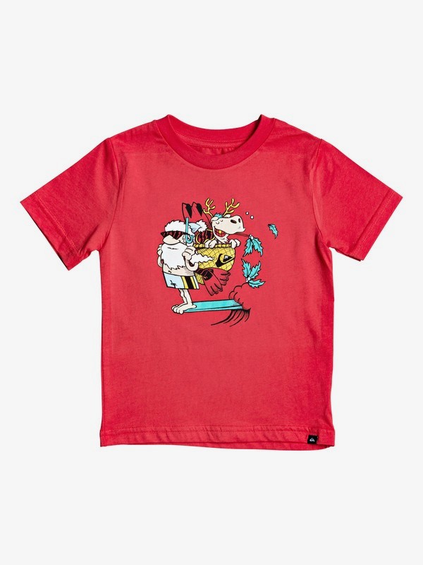 quiksilver, Boy's 2-7 Santa Pack Tee, HIGH RISK RED (rqc0) 0 Boy's 2-7 Santa Pack Tee Red AQKZT03559 Quiksilver