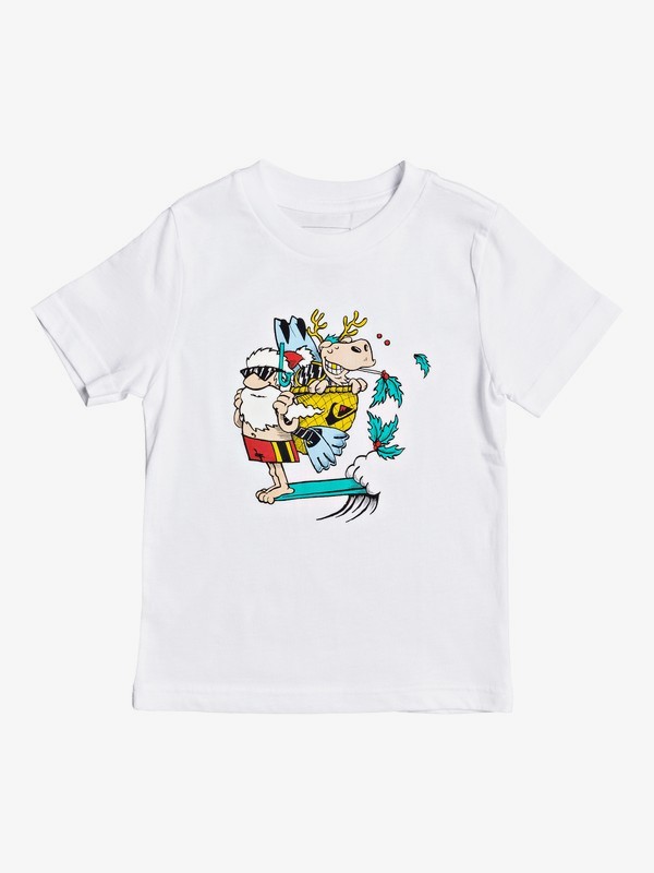 quiksilver, Boy's 2-7 Santa Pack Tee, WHITE (wbb0) 0 Boy's 2-7 Santa Pack Tee White AQKZT03559 Quiksilver