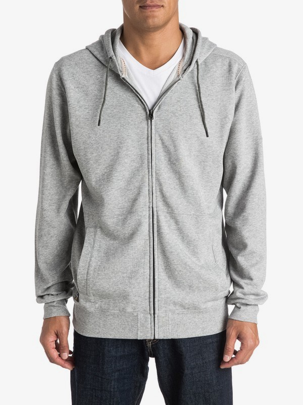 quiksilver, Waterman Comrade Zip-Up Hoodie, MOON MIST (sma0) 0 Waterman Comrade Zip-Up Hoodie AQMFT03027 Quiksilver