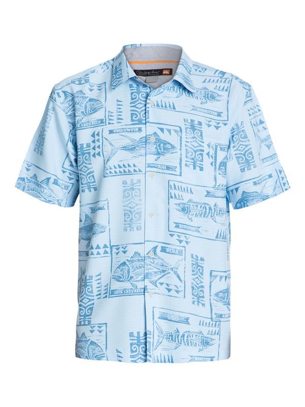 quiksilver, Mens La Pastora Short Sleeve Shirt, AZURE (bgr0) 0 Mens La Pastora Short Sleeve Shirt AQMWT03083 Quiksilver