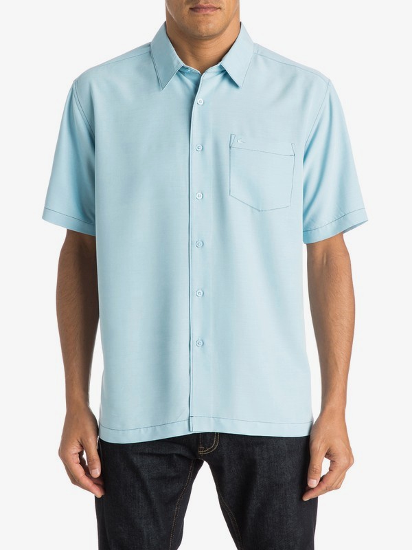 quiksilver, Waterman Clear Days Short Sleeve Shirt, CLEAN AIR (bgr0) 0 Waterman Clear Days Short Sleeve Shirt AQMWT03107 Quiksilver