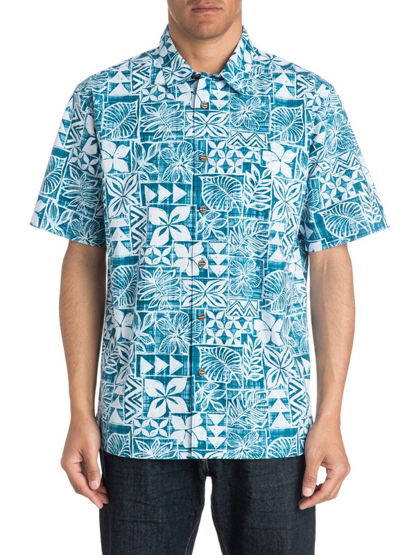 quiksilver, Waterman Salani - Short Sleeve Shirt, PLEIN AIR (bzl0) 0 Waterman Salani - Short Sleeve Shirt AQMWT03172 Quiksilver
