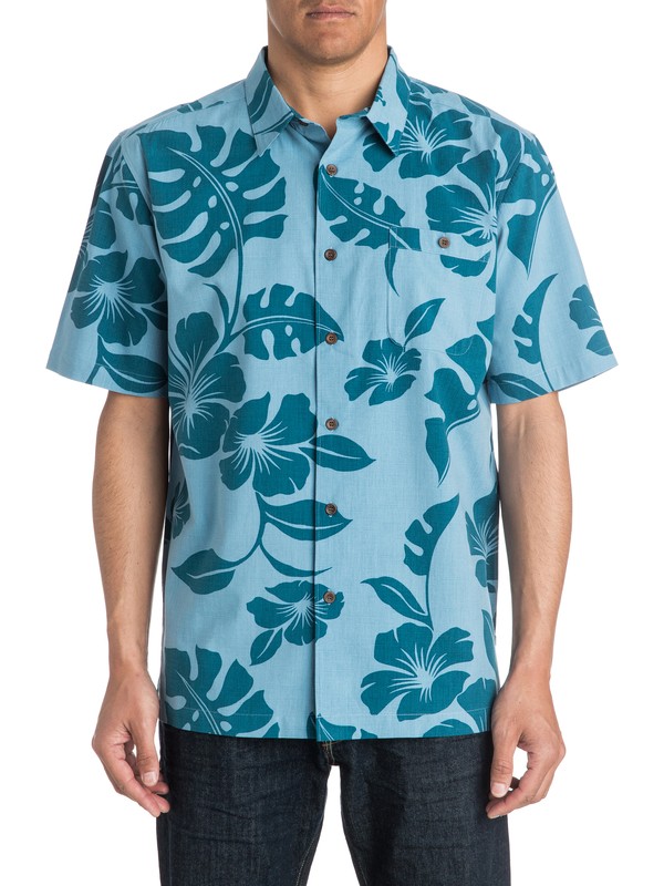quiksilver, Mens Beach House Short Sleeve Shirt, PROVENCIAL (blm0) 0 Mens Beach House Short Sleeve Shirt AQMWT03175 Quiksilver