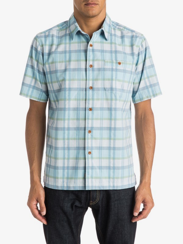 quiksilver, Waterman Idle Time - Short Sleeve Shirt, PLEIN AIR (bzl0) 0 Waterman Idle Time - Short Sleeve Shirt AQMWT03199 Quiksilver