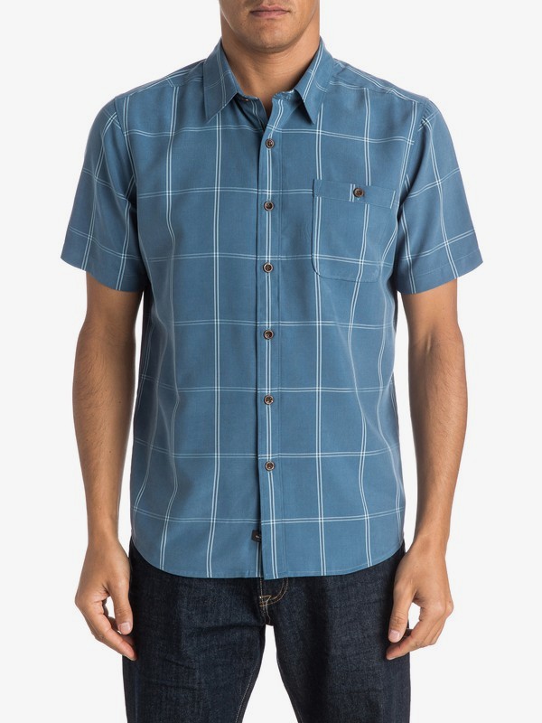 quiksilver, Waterman Slow And Steady Short Sleeve Shirt, ENSIGN BLUE (brd0) 0 Waterman Slow And Steady Short Sleeve Shirt AQMWT03242 Quiksilver