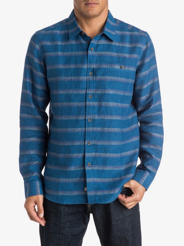 quiksilver, Waterman Grahamstown Long Sleeve Shirt, INDIGO (bpz0) 0 Waterman Grahamstown Long Sleeve Shirt AQMWT03245 Quiksilver