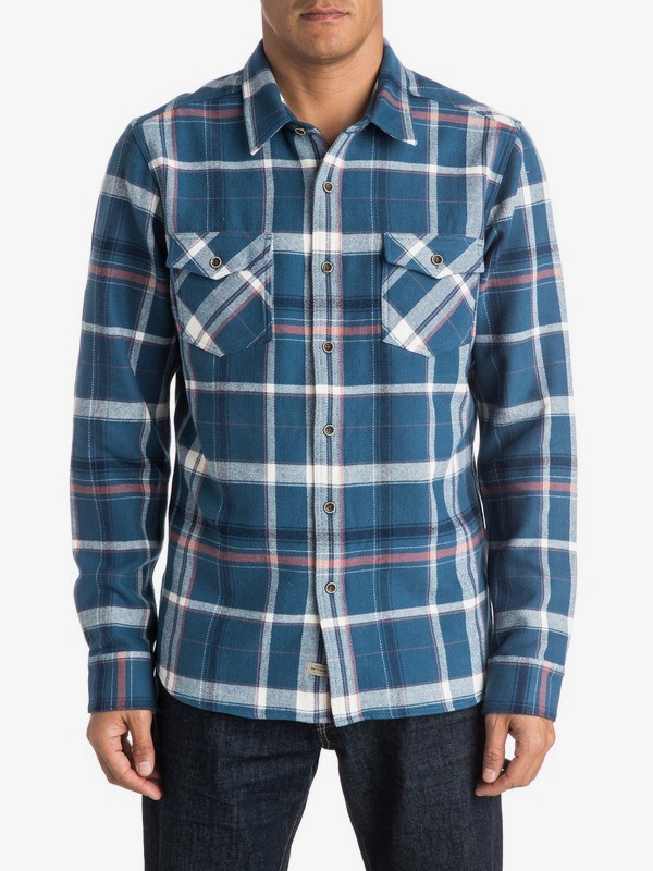 quiksilver, Waterman Yakutat Flannel Long Sleeve Shirt, ENSIGN BLUE (brd0) 0 Waterman Yakutat Flannel Long Sleeve Shirt AQMWT03250 Quiksilver