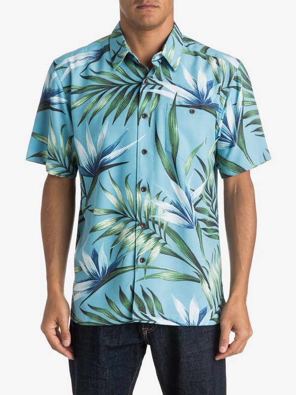 quiksilver, Waterman Mahina Short Sleeve Shirt, NIAGARA (bkt0) 0 Waterman Mahina Short Sleeve Shirt AQMWT03271 Quiksilver